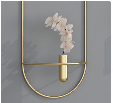 Holder Geometric Round Candlestick Wall Mounted Craft