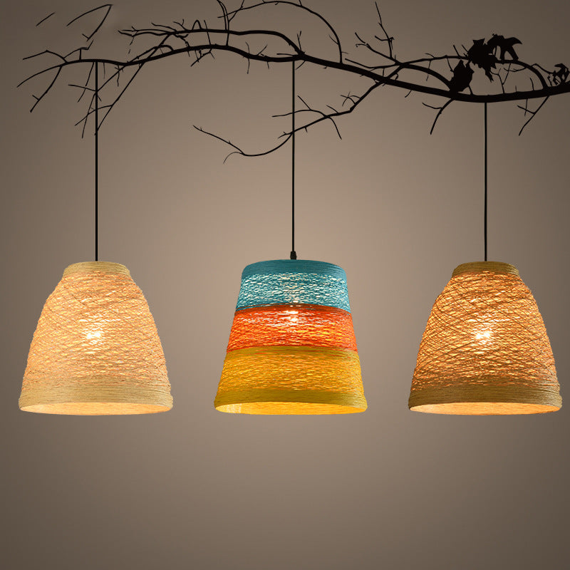 Creative Rattan Ball Pendant Light – Woven Hanging Lamp for Coffee Shops, Bars, Restaurants & Home Décor