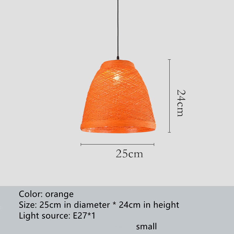 Creative Rattan Ball Pendant Light – Woven Hanging Lamp for Coffee Shops, Bars, Restaurants & Home Décor