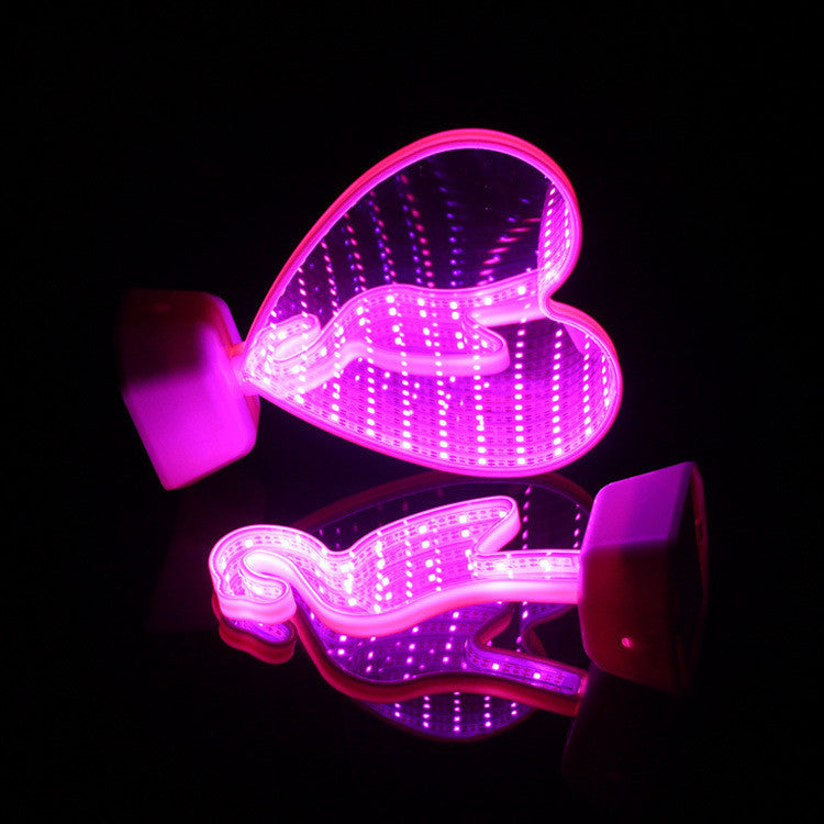 LED Infinity Love Tunnel Light – Double-Sided 3D Mirror Effect for Bedroom, Living Room & Party Décor