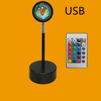 Home Coffee Shop Background Wall Remote Control Sunset Lamps