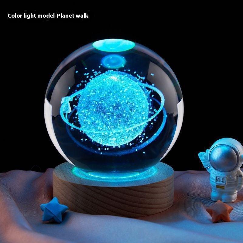 Moon Small Night Lamp Creative Crystal Ball