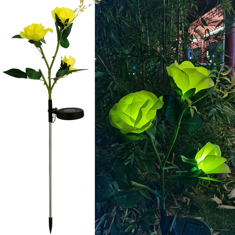 Resin Craft Lotus Tulips Flower LED Solar Light