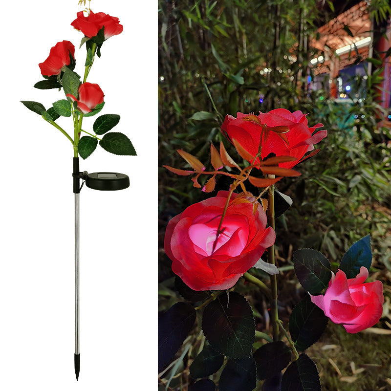 Resin Craft Lotus Tulips Flower LED Solar Light
