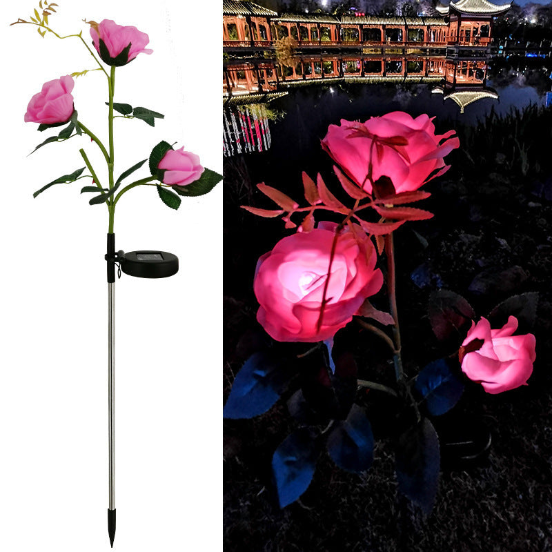 Resin Craft Lotus Tulips Flower LED Solar Light