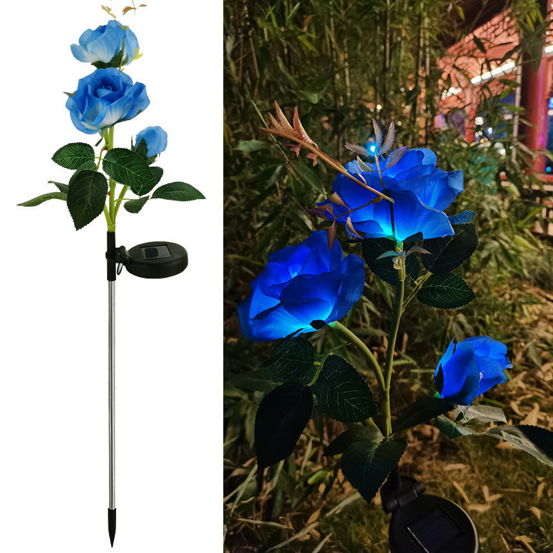Resin Craft Lotus Tulips Flower LED Solar Light