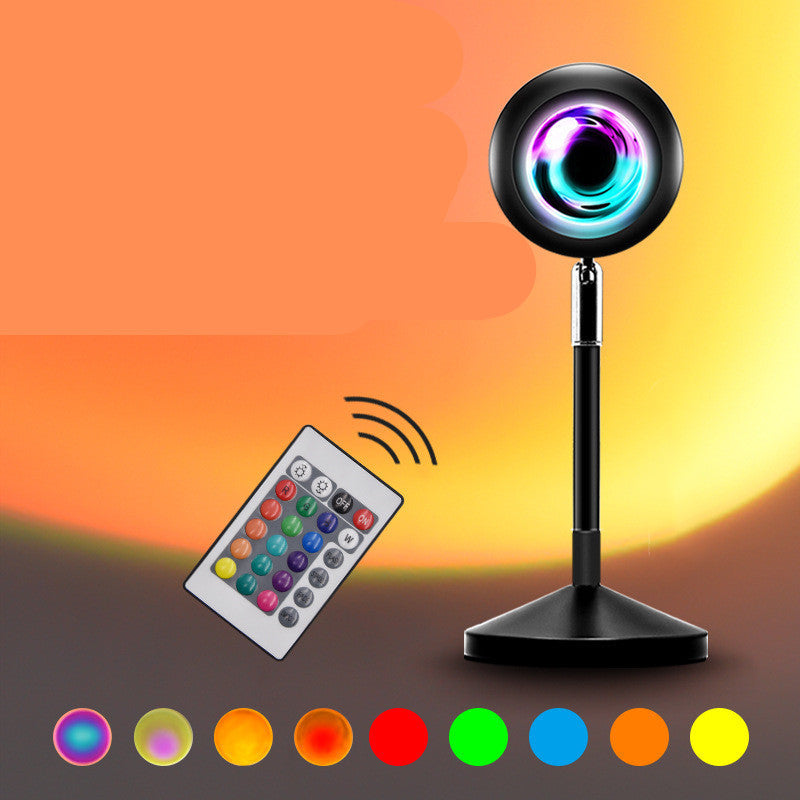 Home Coffee Shop Background Wall Remote Control Sunset Lamps
