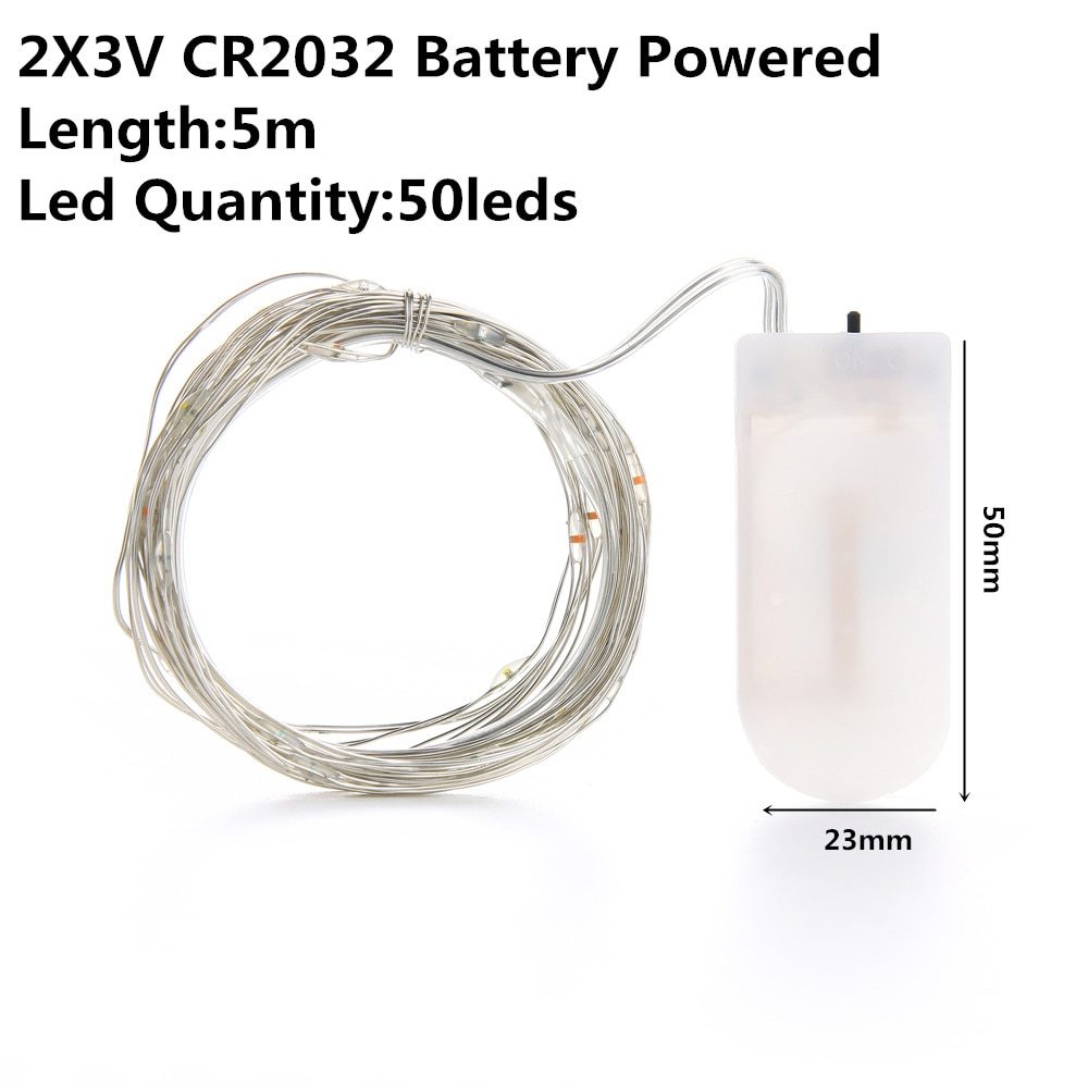 Light Led Outdoor Battery Powered 2m 5m10m String Lights