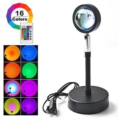 Home Coffee Shop Background Wall Remote Control Sunset Lamps