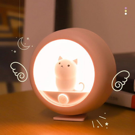 Induction Cat Night Light Pet Bedroom Atmosphere Lamp