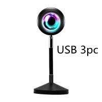 Home Coffee Shop Background Wall Remote Control Sunset Lamps