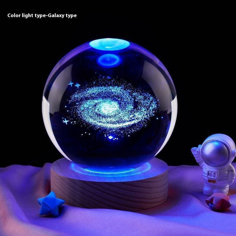 Moon Small Night Lamp Creative Crystal Ball