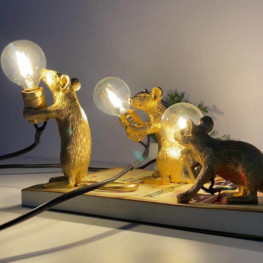 Creative Nordic Resin Mouse Table Lamp Desk