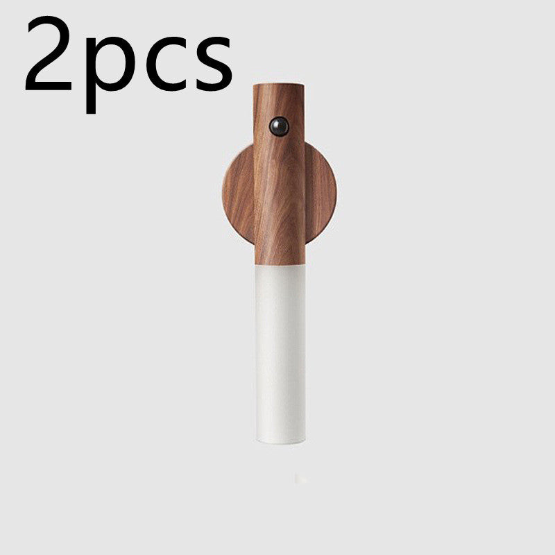 LED USB Magnetic Wood Wireless Night Light