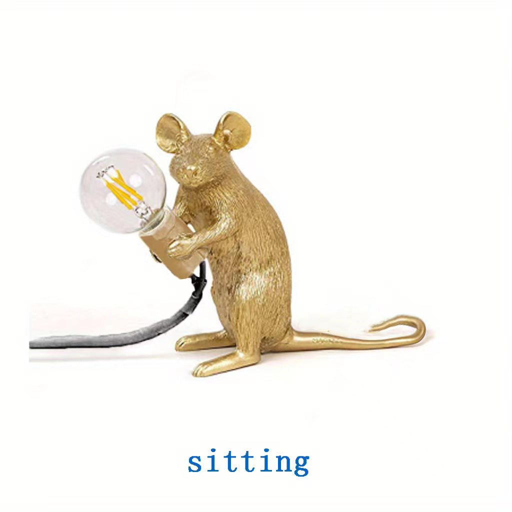 Creative Nordic Resin Mouse Table Lamp Desk
