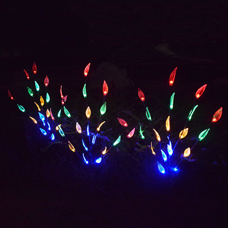 Outdoor Waterproof Solar Leaf Lawn String Lights