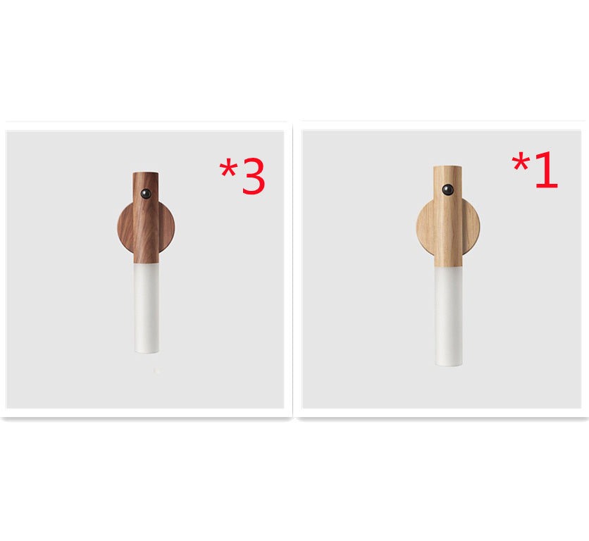 LED USB Magnetic Wood Wireless Night Light