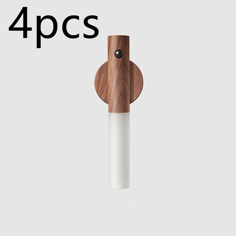 LED USB Magnetic Wood Wireless Night Light