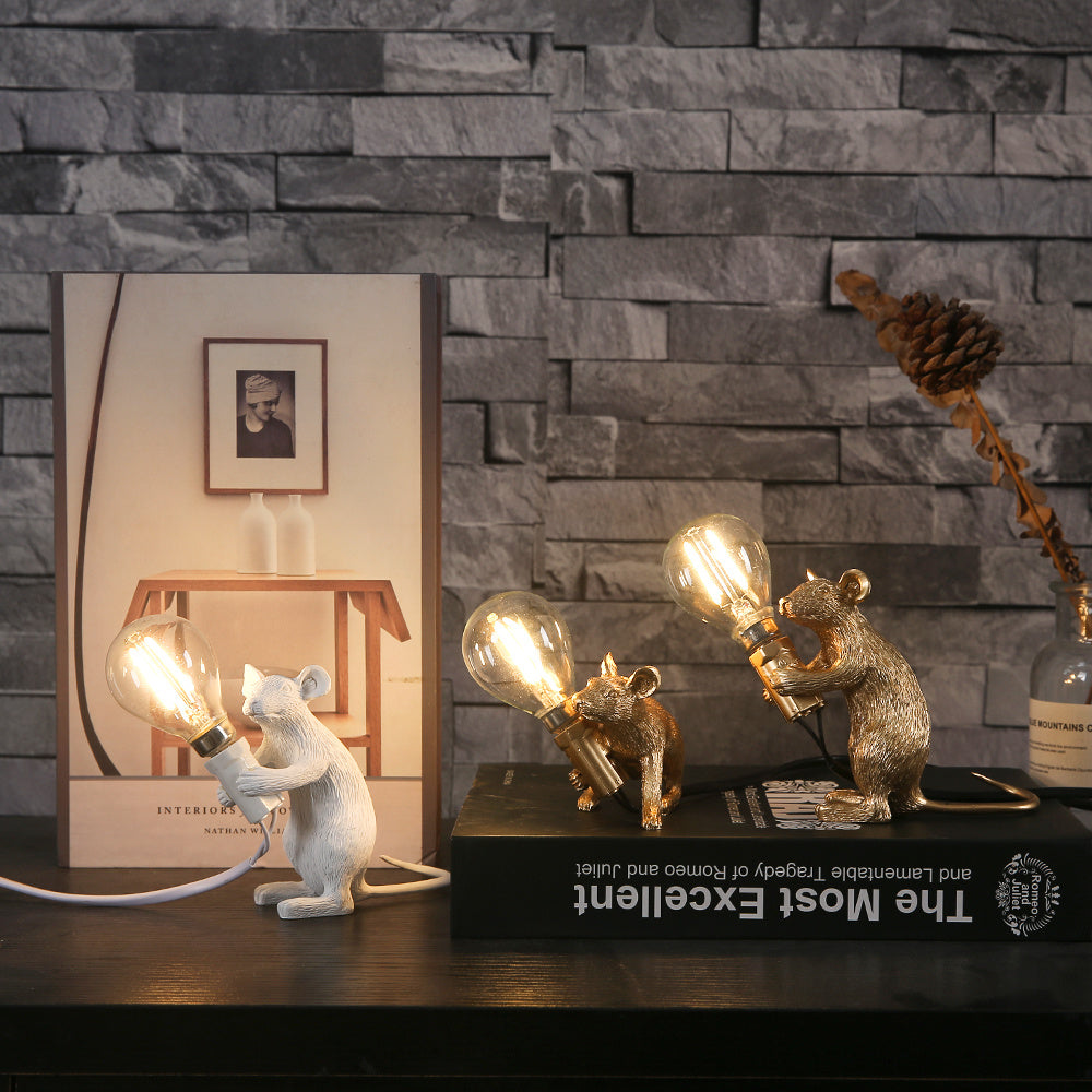 Creative Nordic Resin Mouse Table Lamp Desk