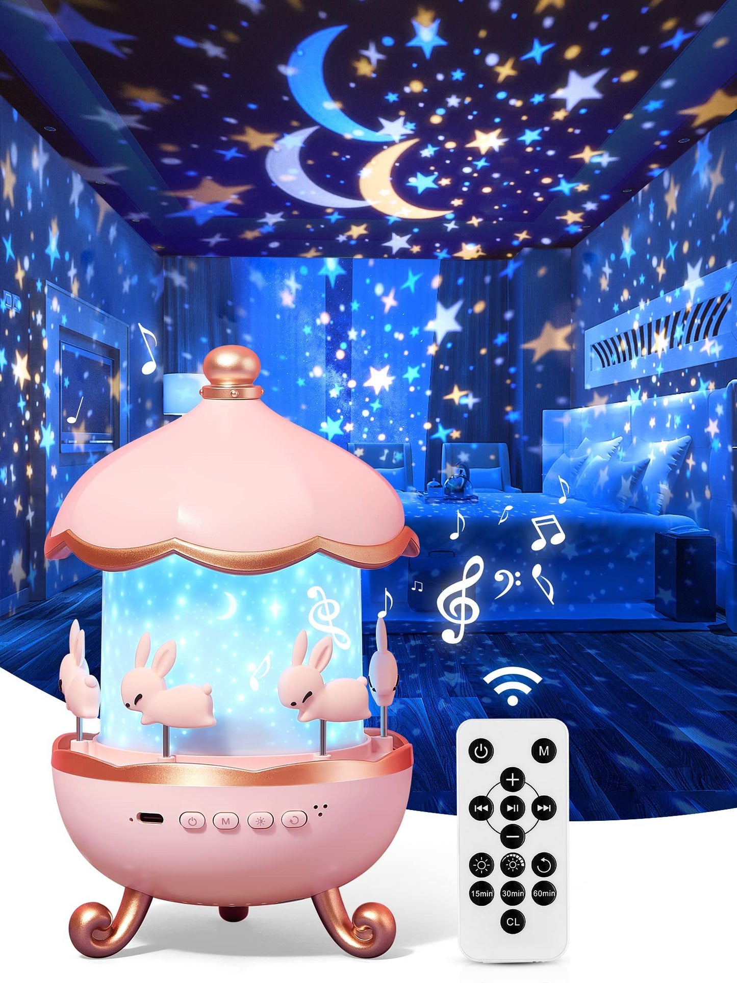 Night Light Projector Kids Nursery Children Room