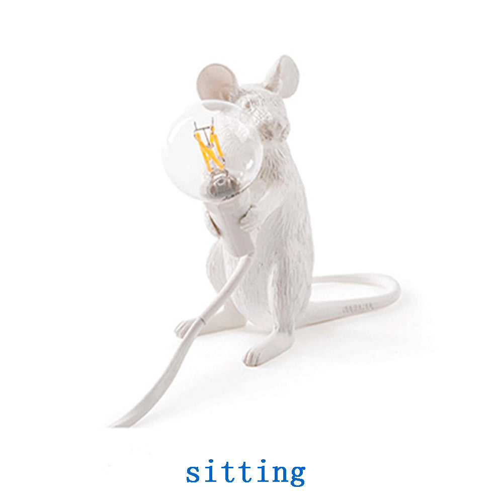 Creative Nordic Resin Mouse Table Lamp Desk
