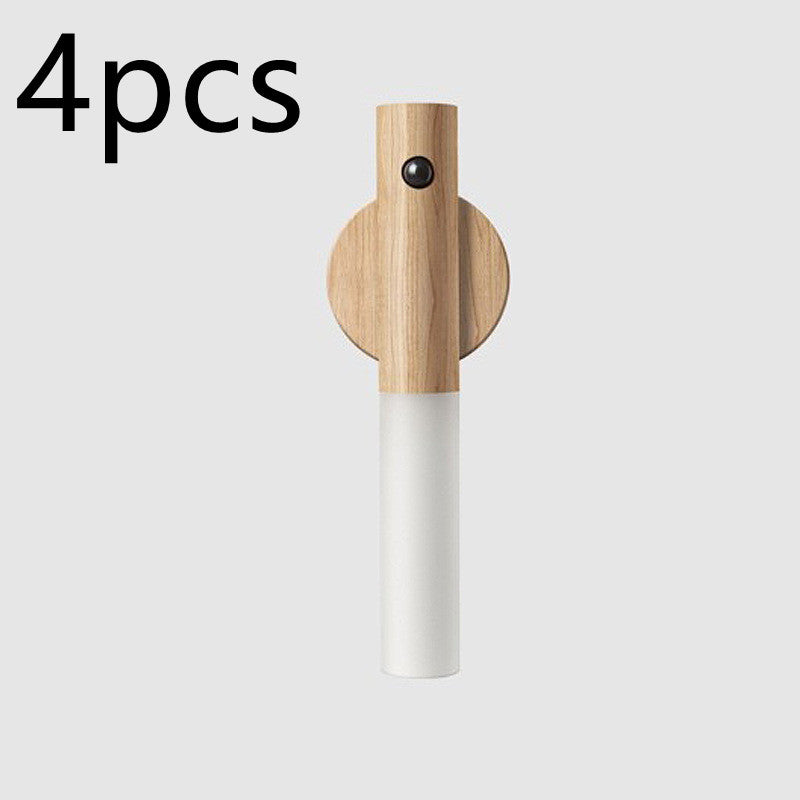 LED USB Magnetic Wood Wireless Night Light