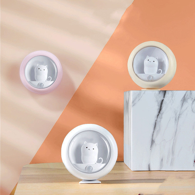 Induction Cat Night Light Pet Bedroom Atmosphere Lamp