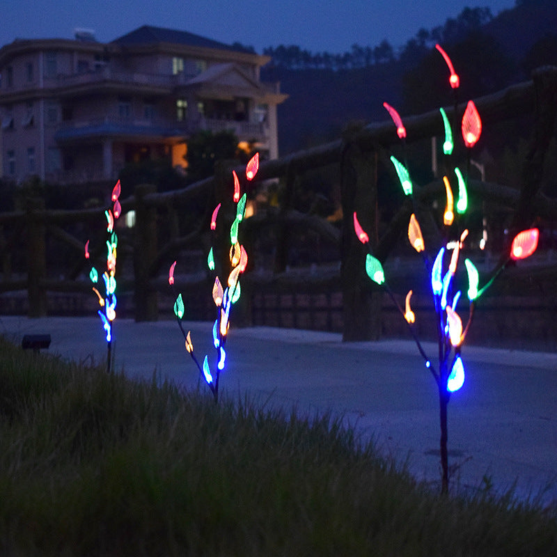 Outdoor Waterproof Solar Leaf Lawn String Lights