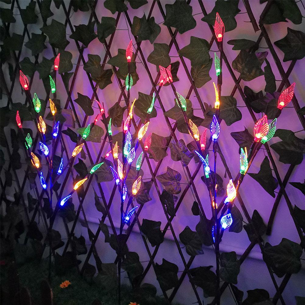 Outdoor Waterproof Solar Leaf Lawn String Lights