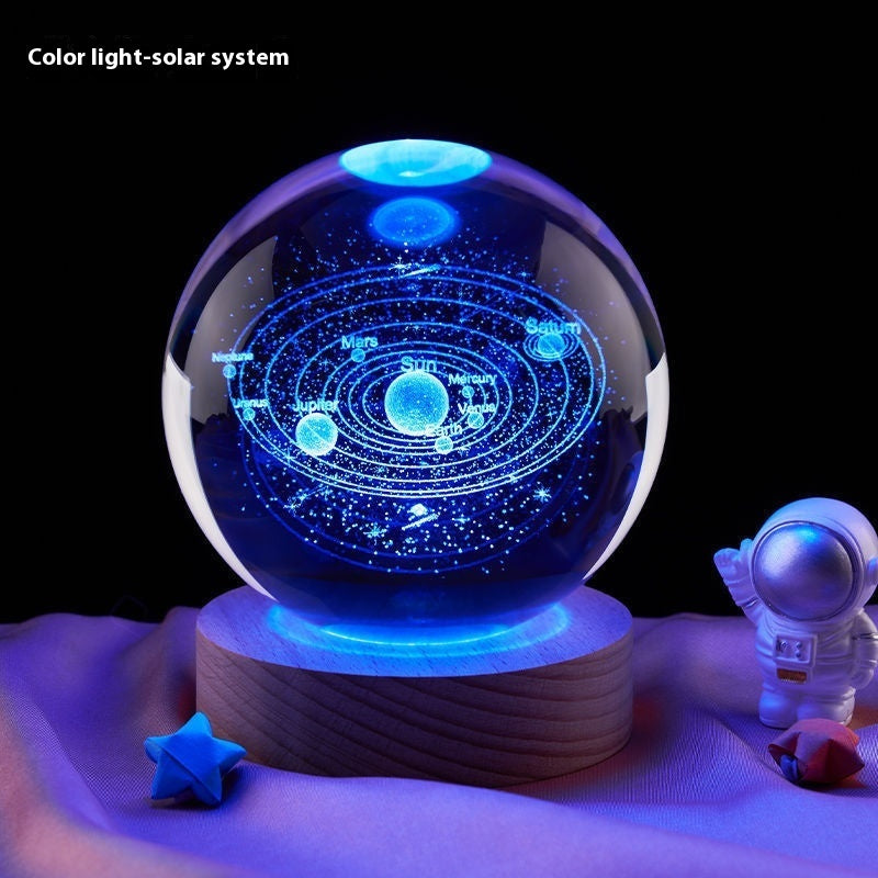Moon Small Night Lamp Creative Crystal Ball