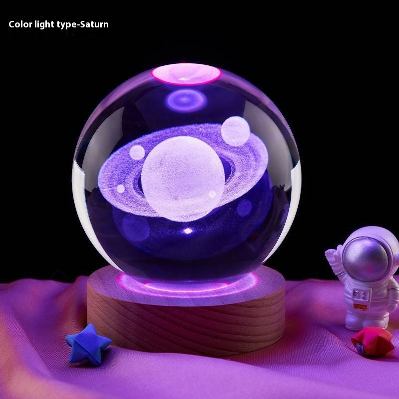 Moon Small Night Lamp Creative Crystal Ball