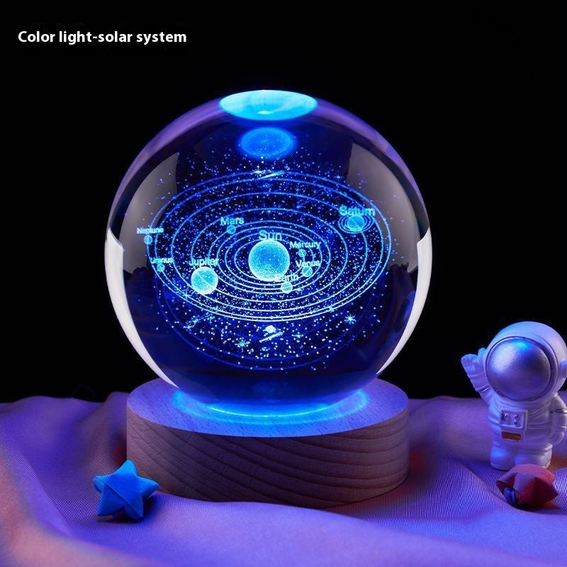 Moon Small Night Lamp Creative Crystal Ball