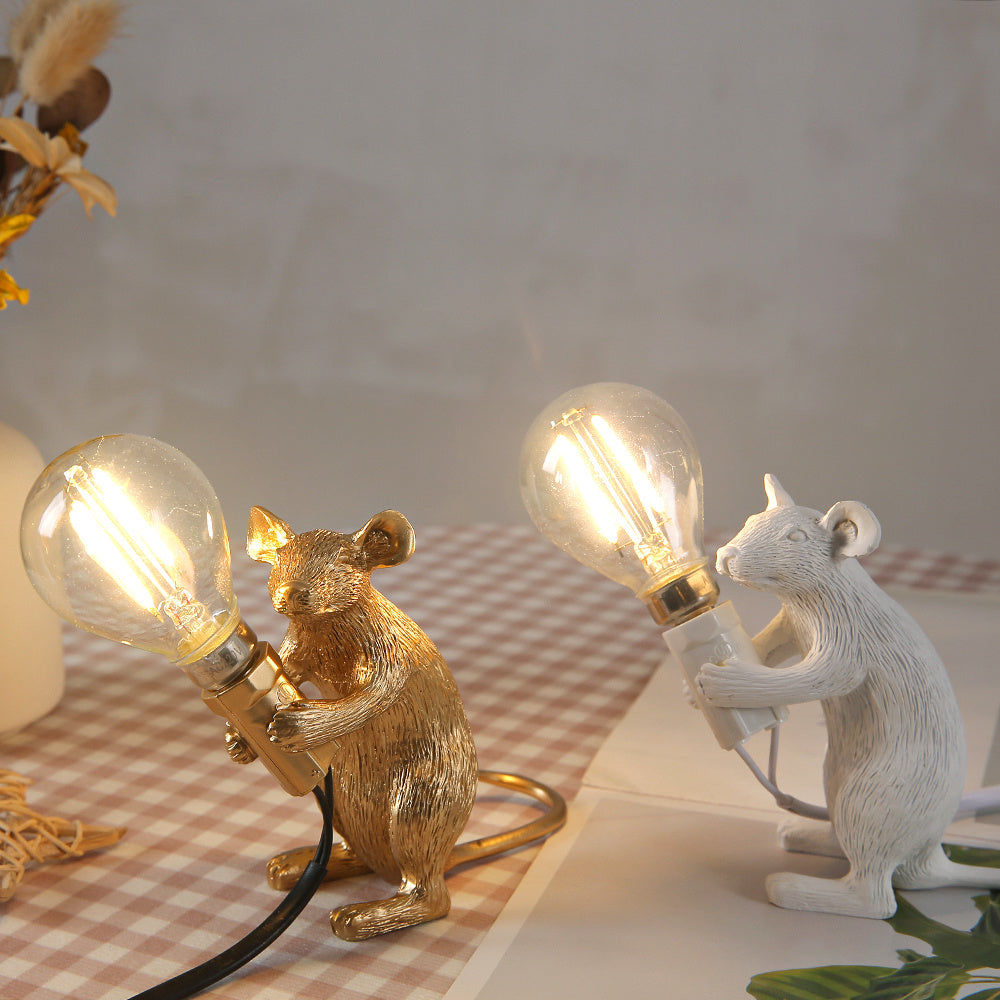 Creative Nordic Resin Mouse Table Lamp Desk
