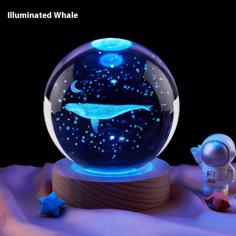 Moon Small Night Lamp Creative Crystal Ball