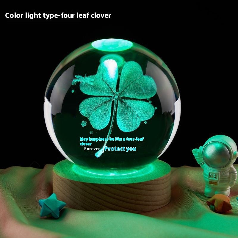 Moon Small Night Lamp Creative Crystal Ball
