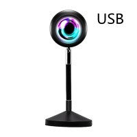 Home Coffee Shop Background Wall Remote Control Sunset Lamps